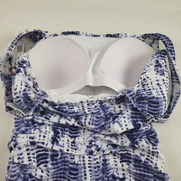 Tankini Swimsuit Top Lot of 2 Womens Small White Floral Divine Modestee NEW - Picture 11 of 15